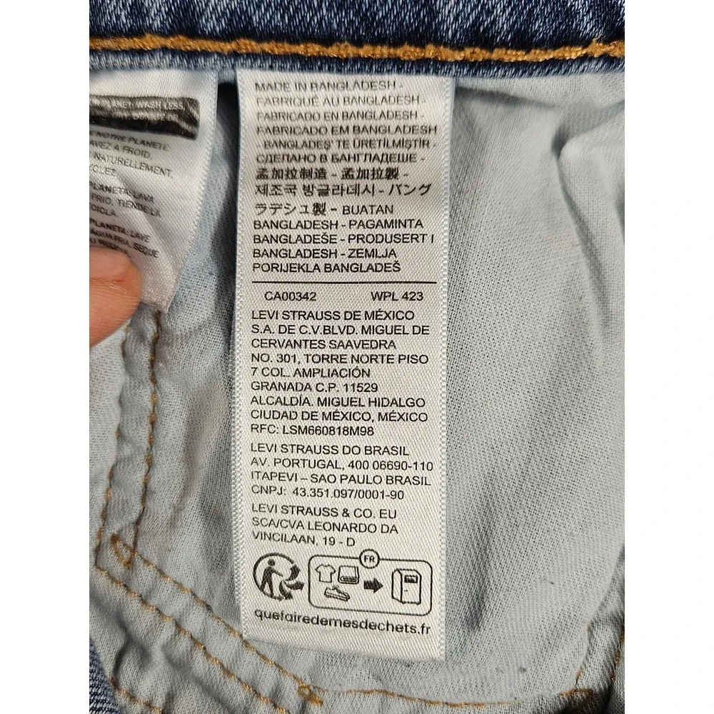 Levis 505 Regular Fit Straight Leg‎ Jeans Mens 38x32 Blue Denim 00505-3171